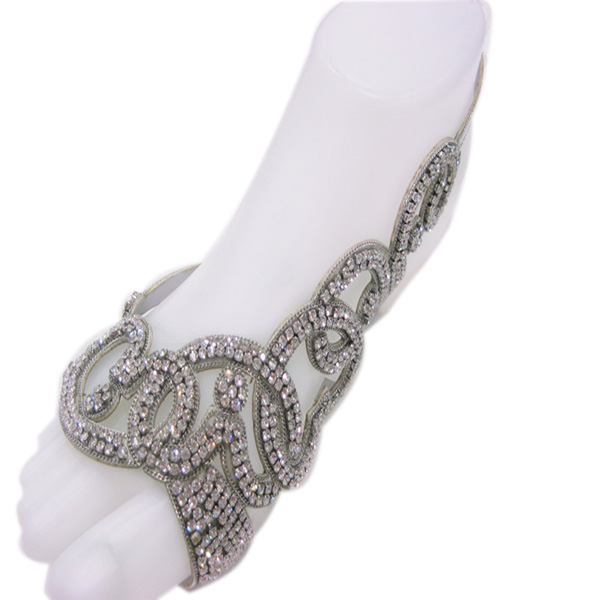 JS28,Rhinestone Vamp ,Top Design ,diamond sandal vamp,fashion shoe,diamond sandal vamp