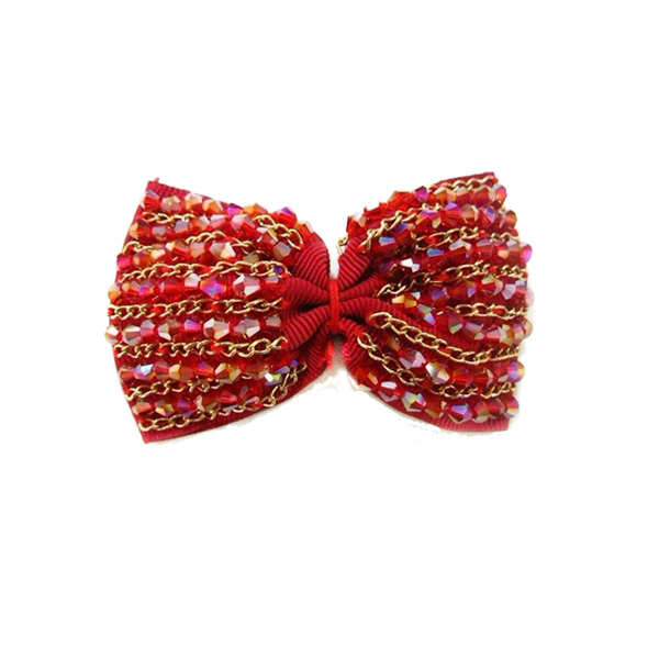 Li105,Design With Glass ,red shoe ornament,bowknot of red shoe ornament,fashion beautiful bowknot of red shoe ornament